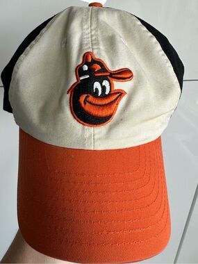 Vintage Nextel Baltimore Orioles Baseball Hat Cap Black Orange Adjustable